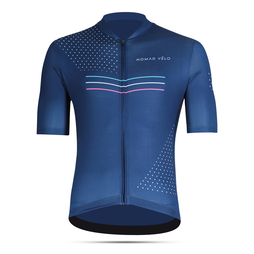 Cycling Navy Blue League Jersey – Aero Fit for Speed and Comfort | Nomad Vélo