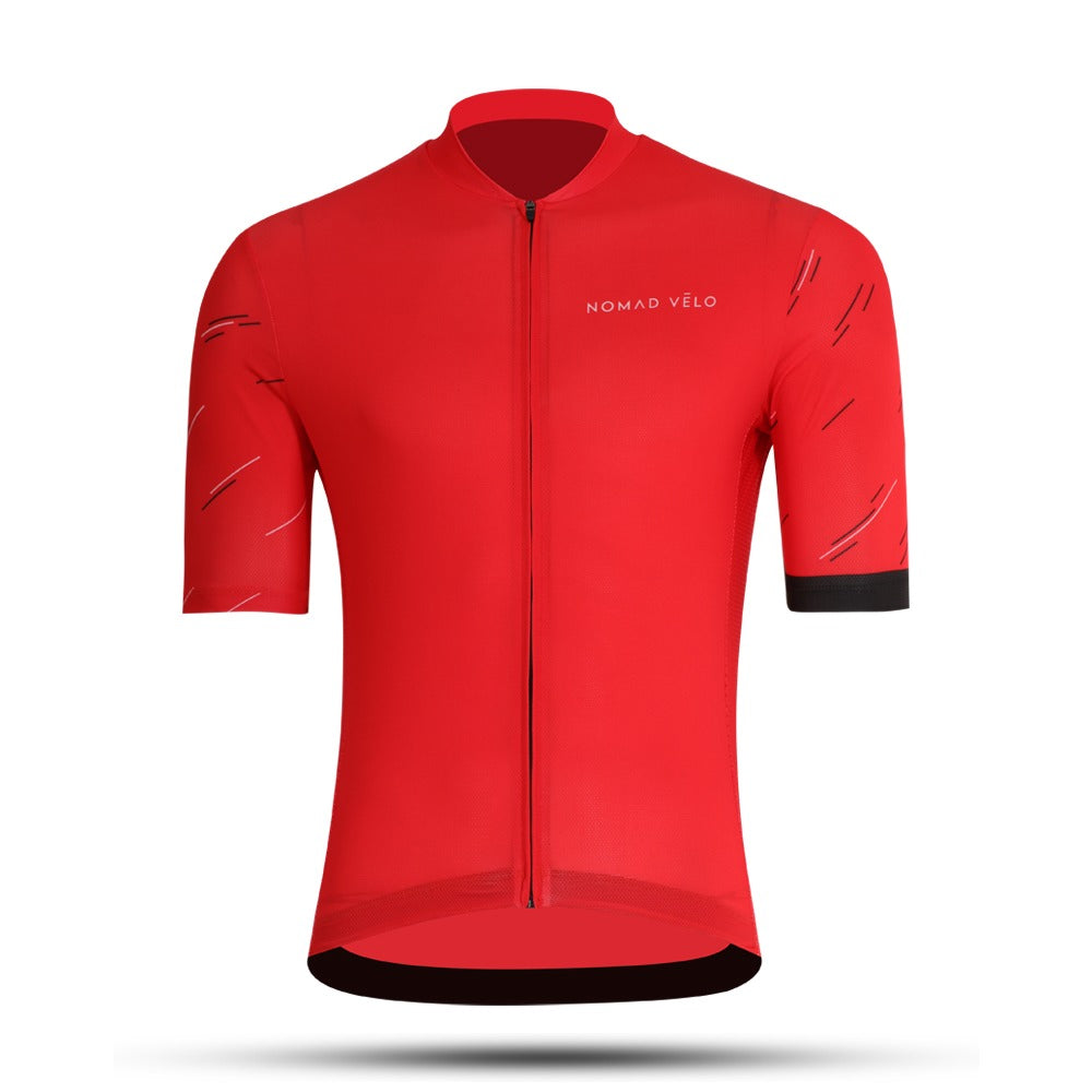 Cycling Vermilion Bright Orange Jersey – Aero Fit for Summer Training Rides | Nomad Vélo