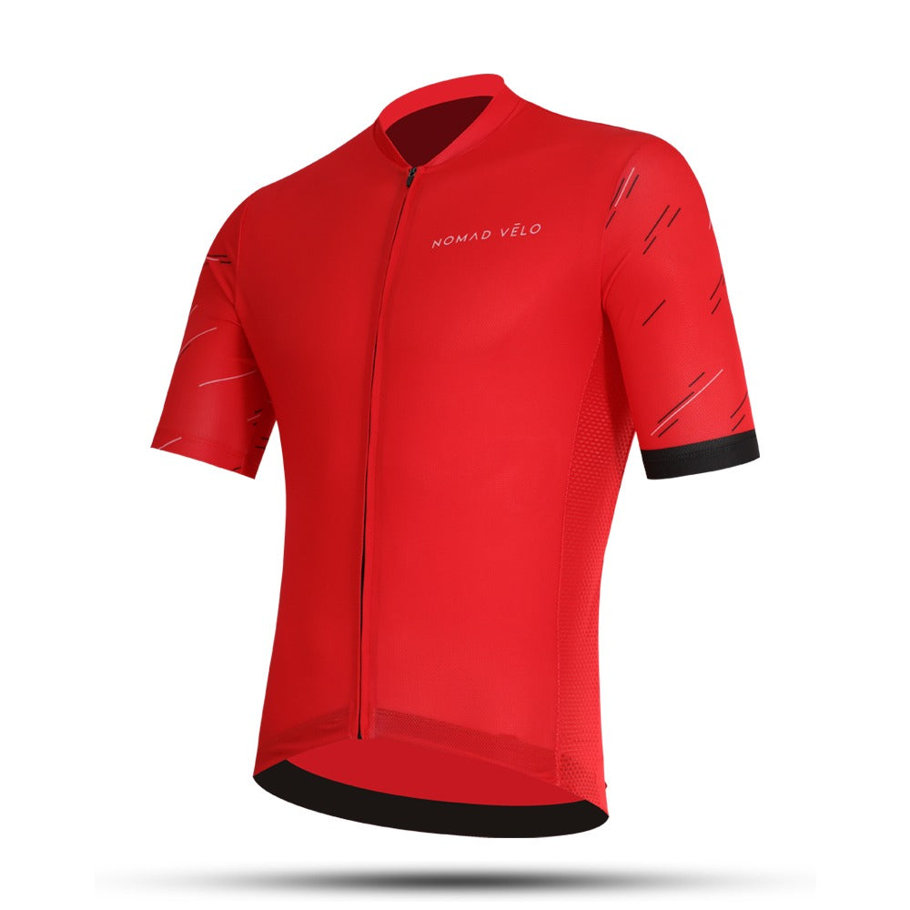 Cycling Vermilion Bright Orange Jersey – Aero Fit for Summer Training Rides | Nomad Vélo