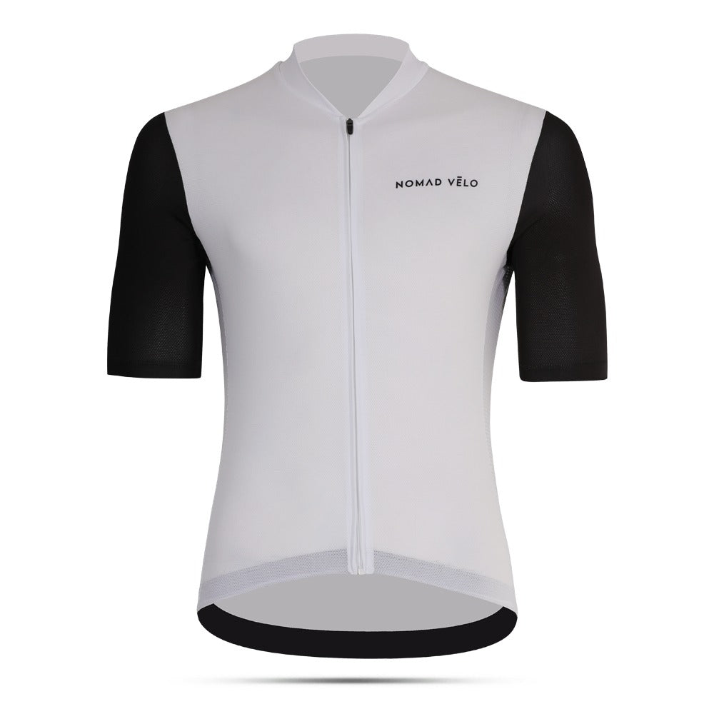 Cycling Panda Black White Jersey – Minimalist Aero Cut for Long Distance Rides | Nomad Vélo