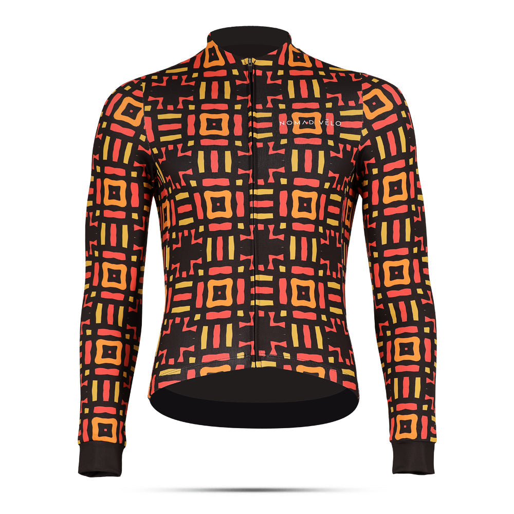 Cycling Puzzle Jersey – Long Sleeve Race Fit Aero Lightweight | Nomad Vélo