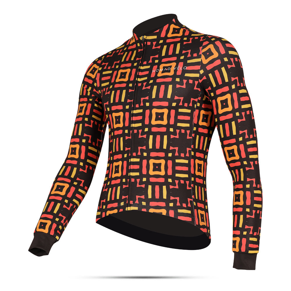 Cycling Puzzle Jersey – Long Sleeve Race Fit Aero Lightweight | Nomad Vélo