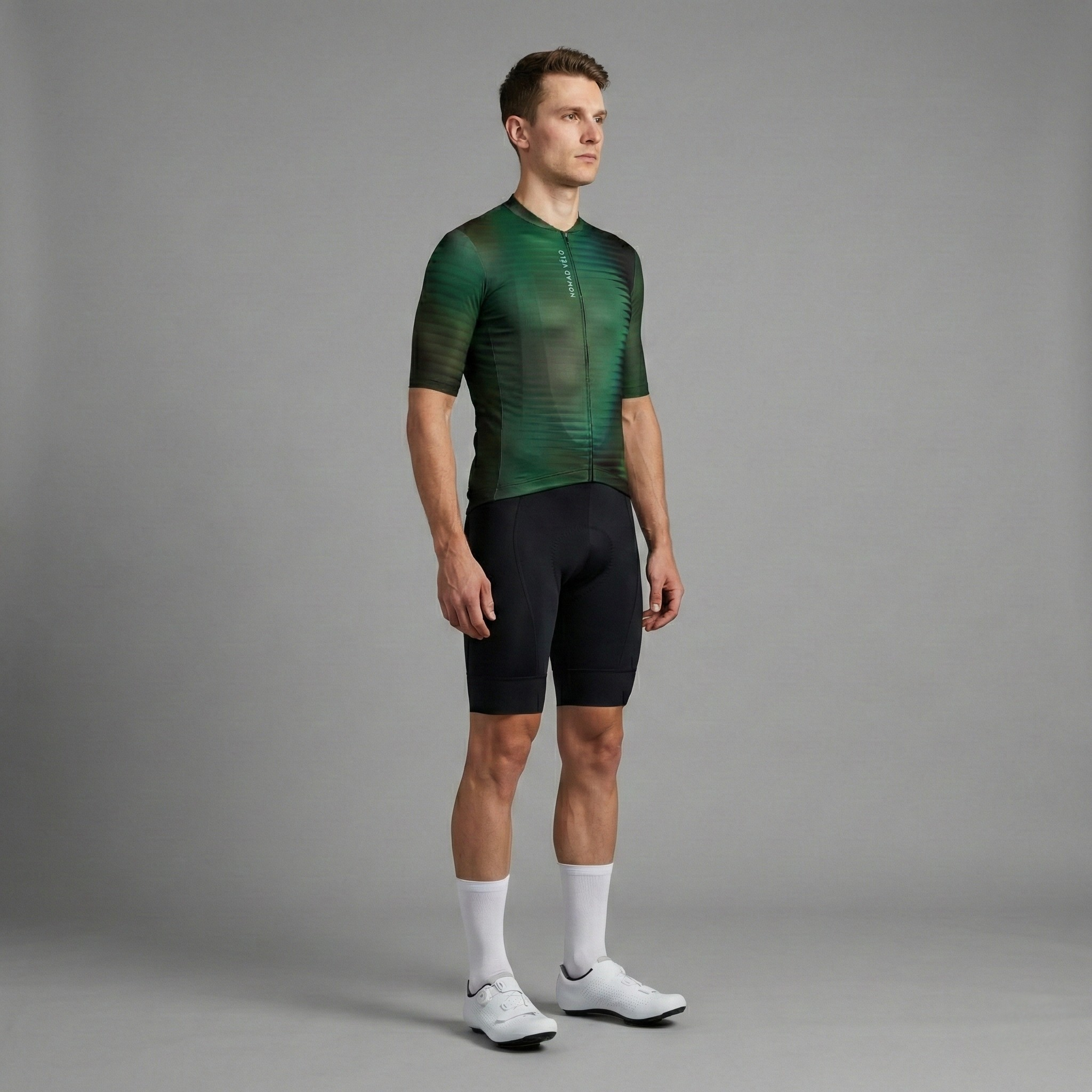 Green Fractal Aero Cycling Jersey - Green Fractal Jersey