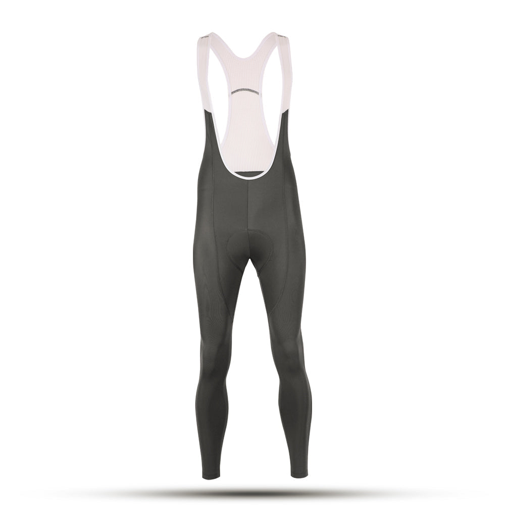 Cycling Grey Bib Tights – Thermal Race Slim Fit Winter Riding | Nomad Vélo