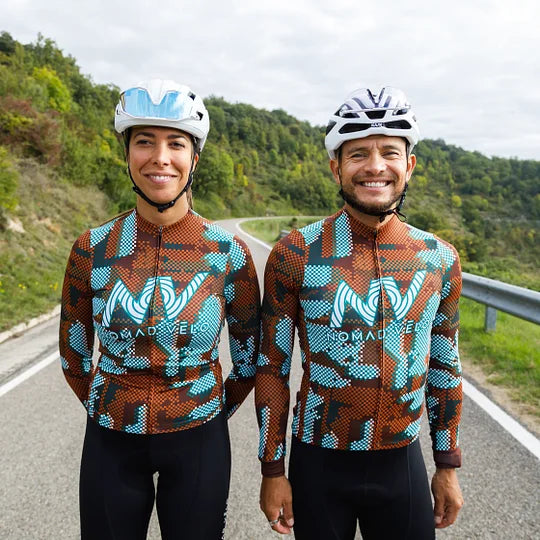 Cycling Red Techwave Jersey – Long Sleeve Aero Race Fit Endurance | Nomad Vélo