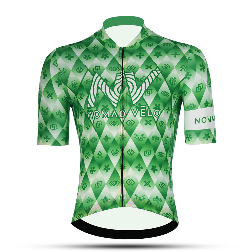 Cycling Green Jersey – Race Slim Fit Aero High Performance Road | Nomad Vélo