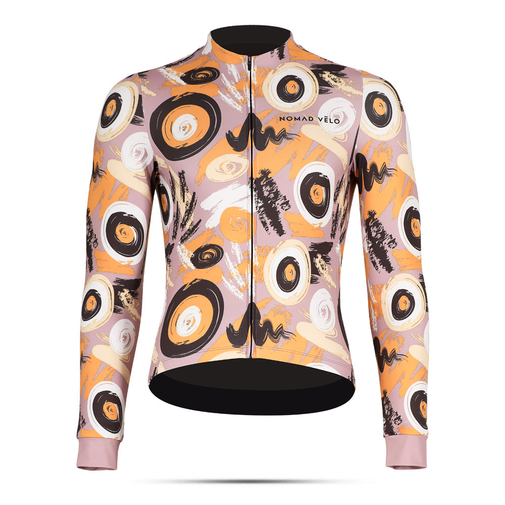 Cycling Baobab Long Sleeve Jersey – Aero Fit Thermal African Nature Tree Design | Nomad Vélo