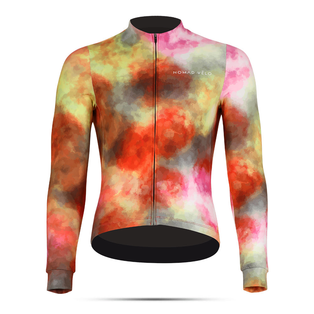 Cycling Chromatic Long Sleeve Jersey – Aero Fit Thermal Multicolor Design Winter | Nomad Vélo