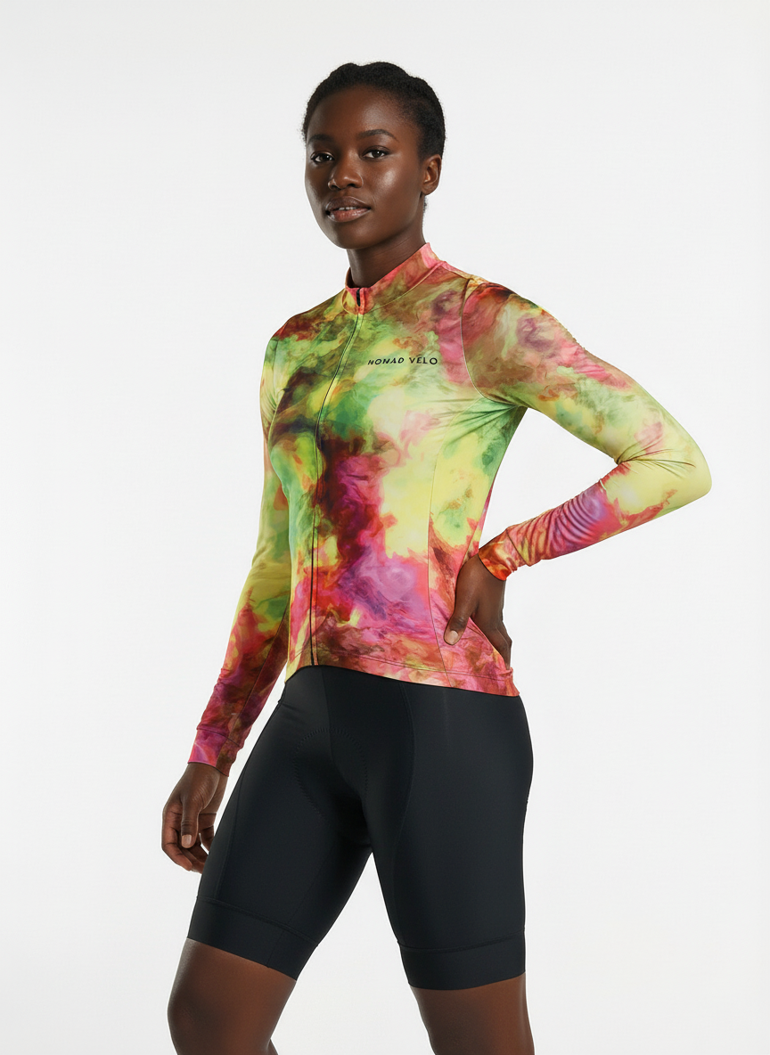 Cycling Spectrum Long Sleeve Jersey – Aero Fit Colorful Multicolor Design Fast | Nomad Vélo