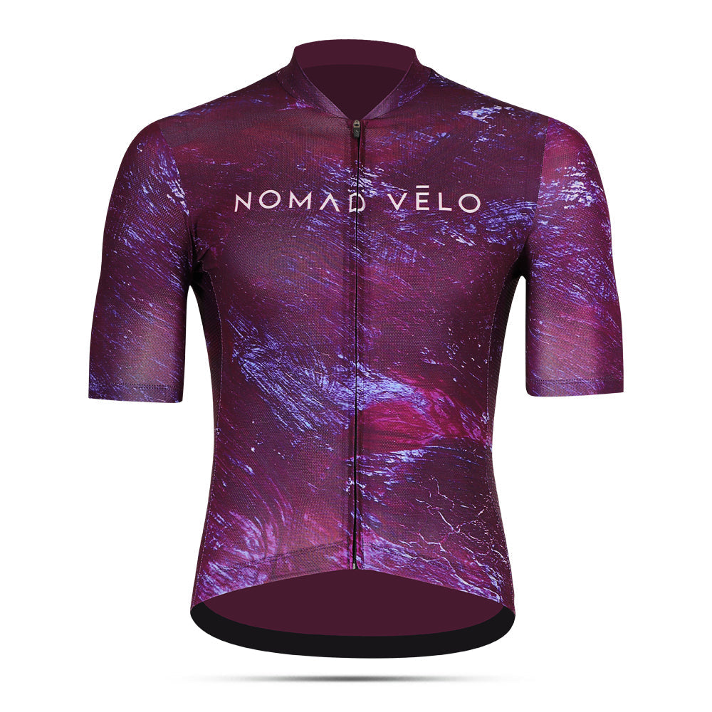 Cycling Purple Pacific Jersey – Short Sleeve Aero Fit for Long Climbs | Nomad Vélo