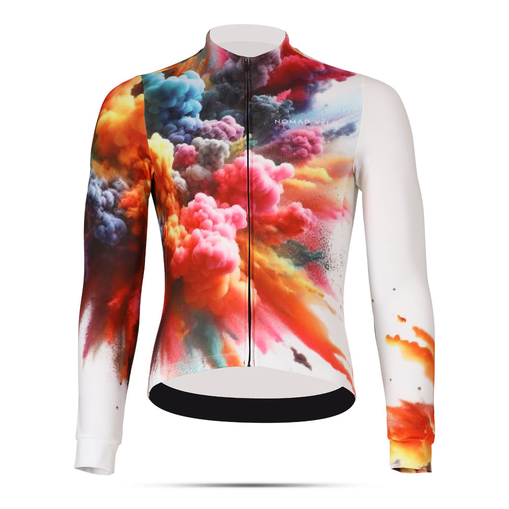 Cycling Ignition Long Sleeve Jersey – Aero Fit Thermal Fire Energy Dynamic Design | Nomad Vélo