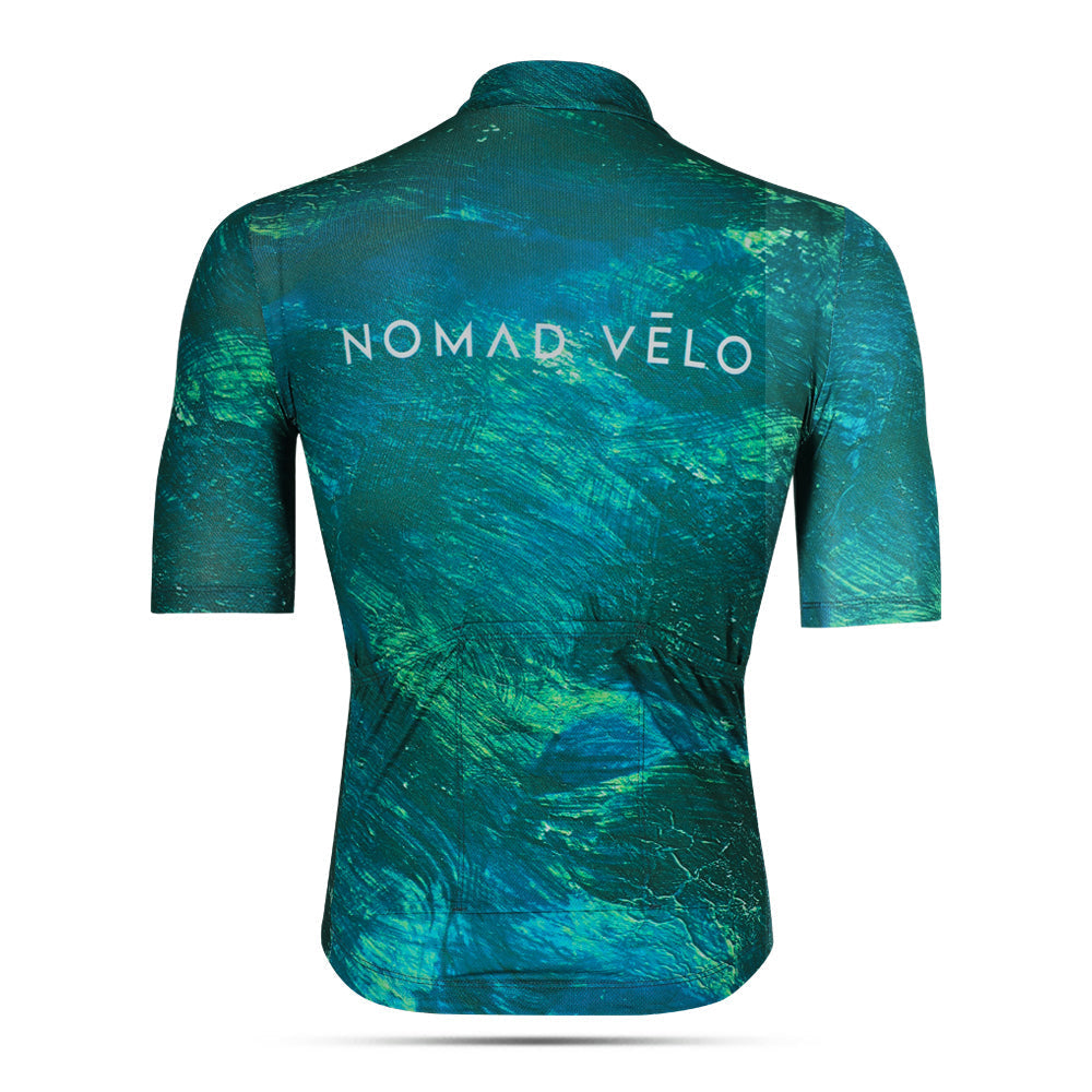 Cycling Turquoise Pacific Jersey – Short Sleeve Aero Fit for Long Climbs | Nomad Vélo