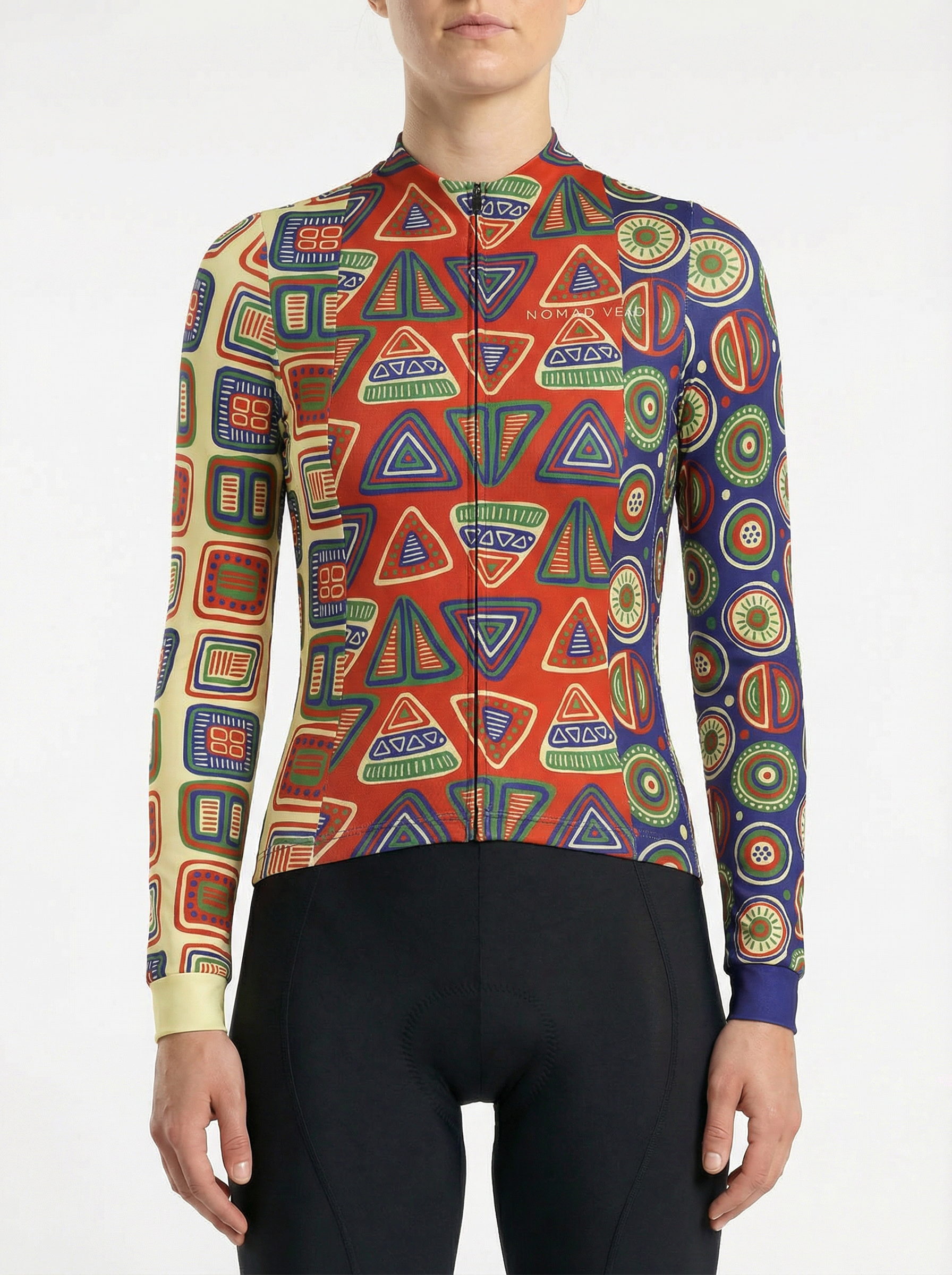 Cycling Totem Long Sleeve Jersey – Aero Fit Thermal Tribal Cultural Design Winter | Nomad Vélo