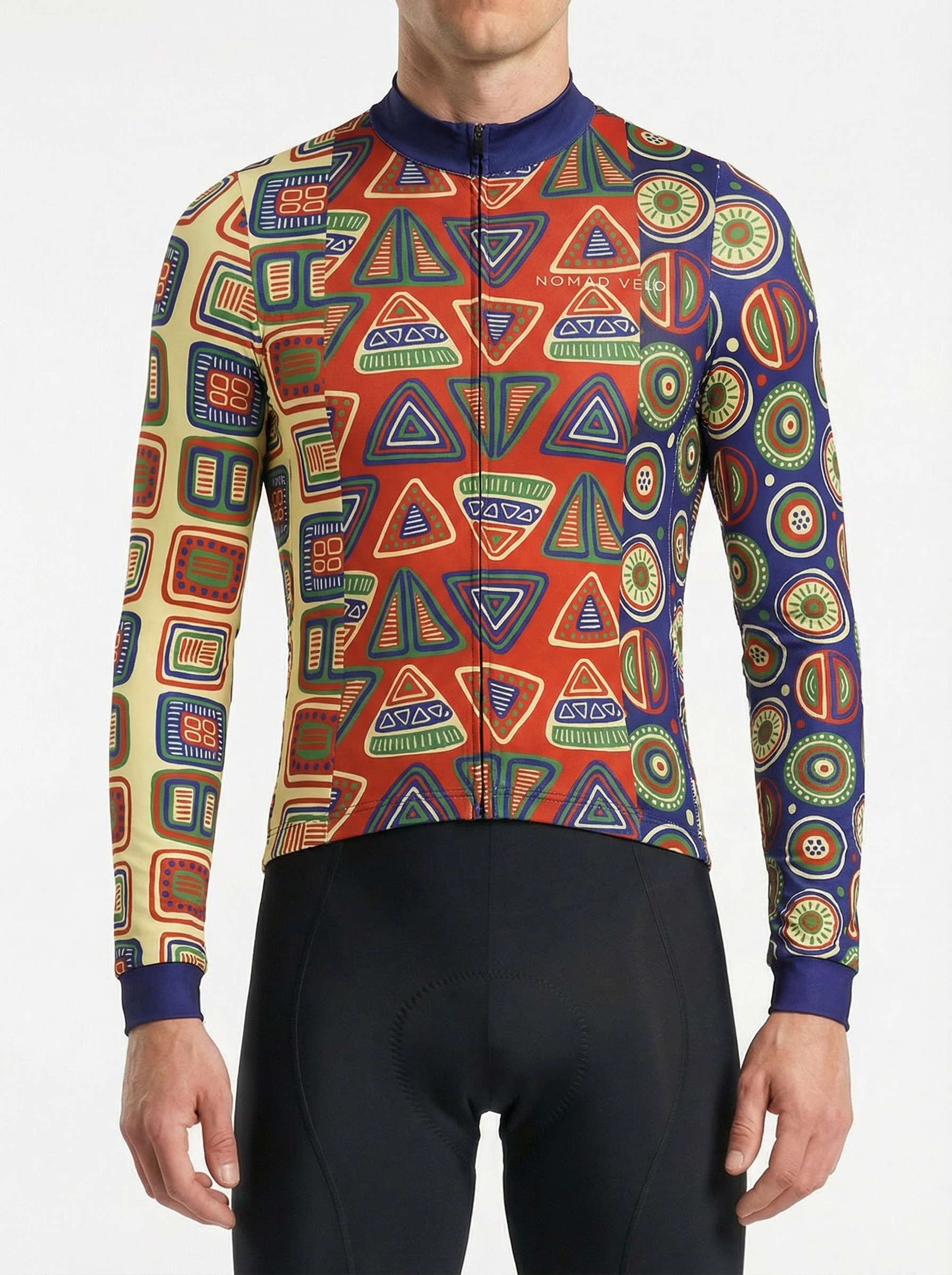 Cycling Totem Long Sleeve Jersey – Aero Fit Thermal Tribal Cultural Design Winter | Nomad Vélo