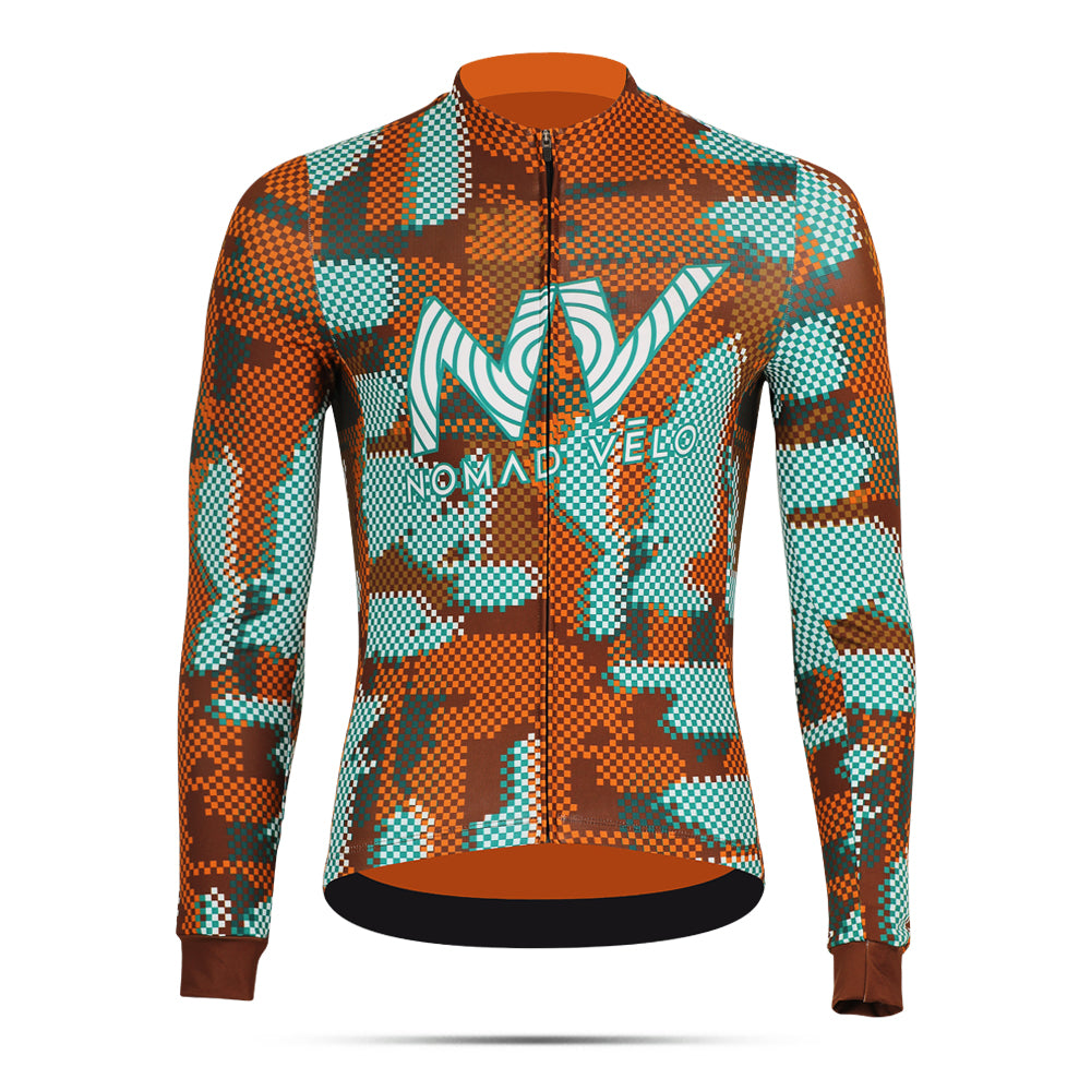 Cycling Red Techwave Jersey – Long Sleeve Aero Race Fit Endurance | Nomad Vélo