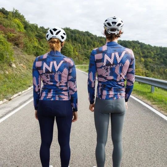 Cycling Blue Pro Jersey – Short Sleeve Race Slim Fit Techwave Aero Pattern | Nomad Vélo