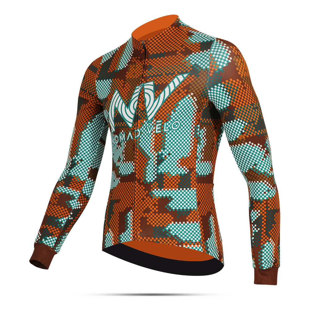 Cycling Red Techwave Jersey – Long Sleeve Aero Race Fit Endurance | Nomad Vélo