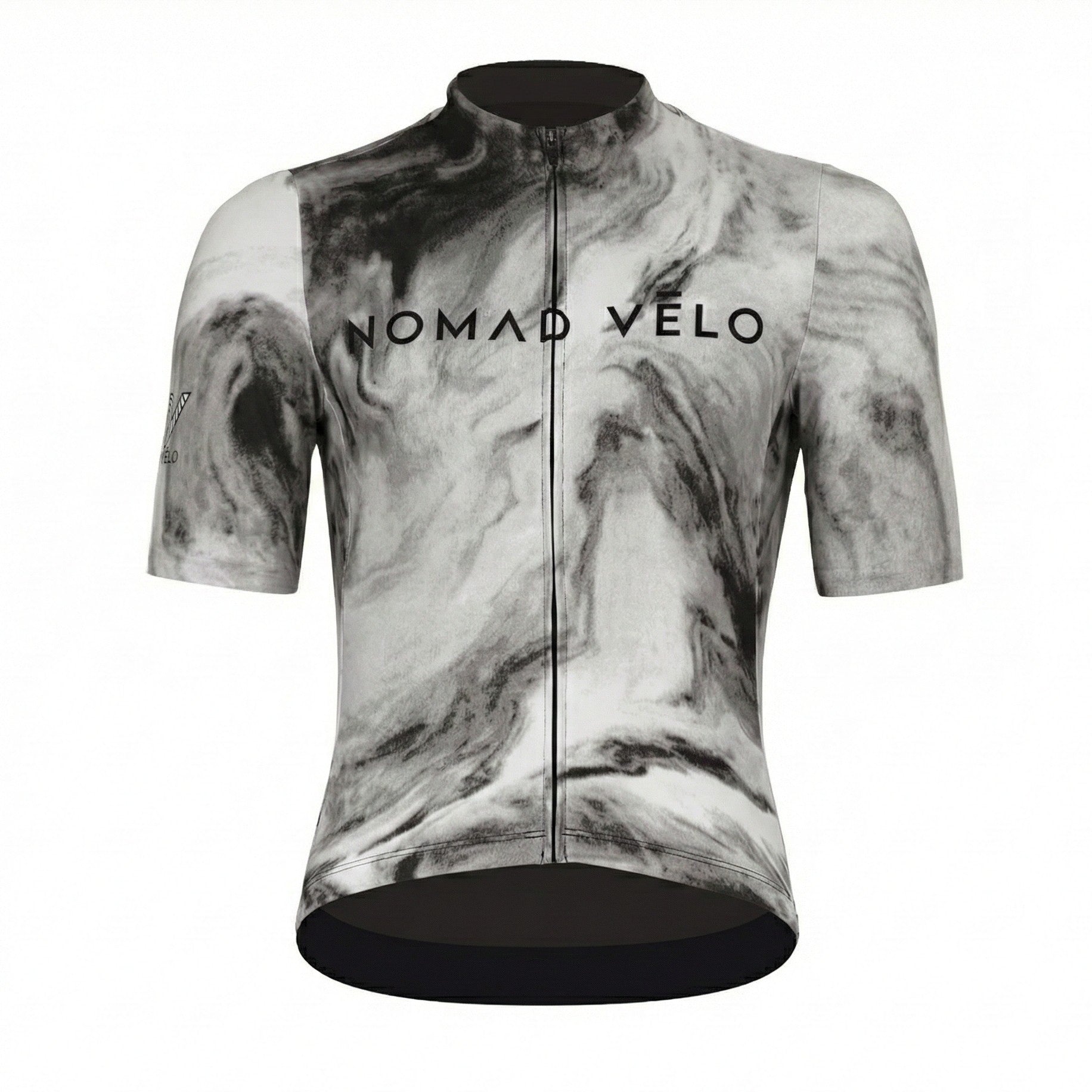 Cycling Obsidian Short Sleeve Jersey – Aero Fit Black Sleek Design Summer | Nomad Vélo