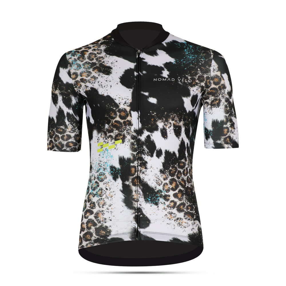 Cycling Animal Print Jersey – Short Sleeve Aero Fit Bold Pattern Design | Nomad Vélo