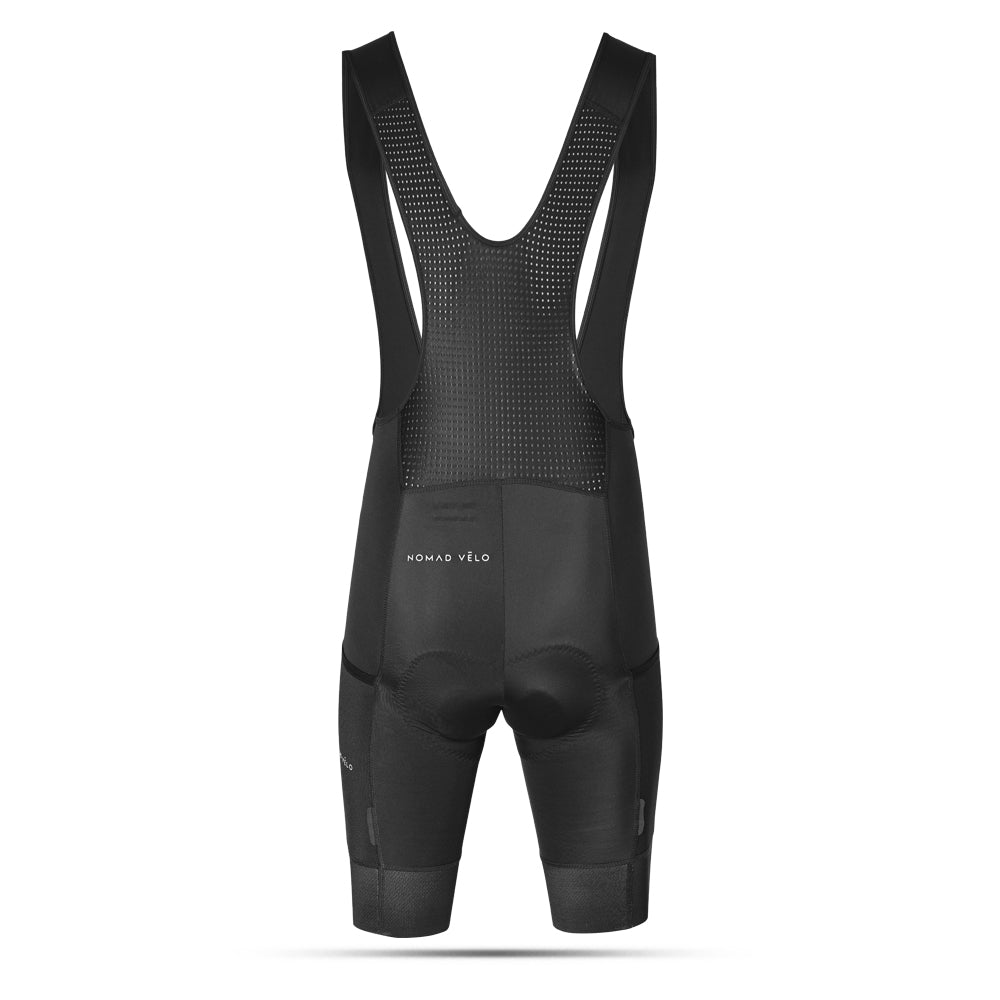 Cycling Black Cargo Shorts – Padded Multi-Pocket Storage Performance | Nomad Vélo