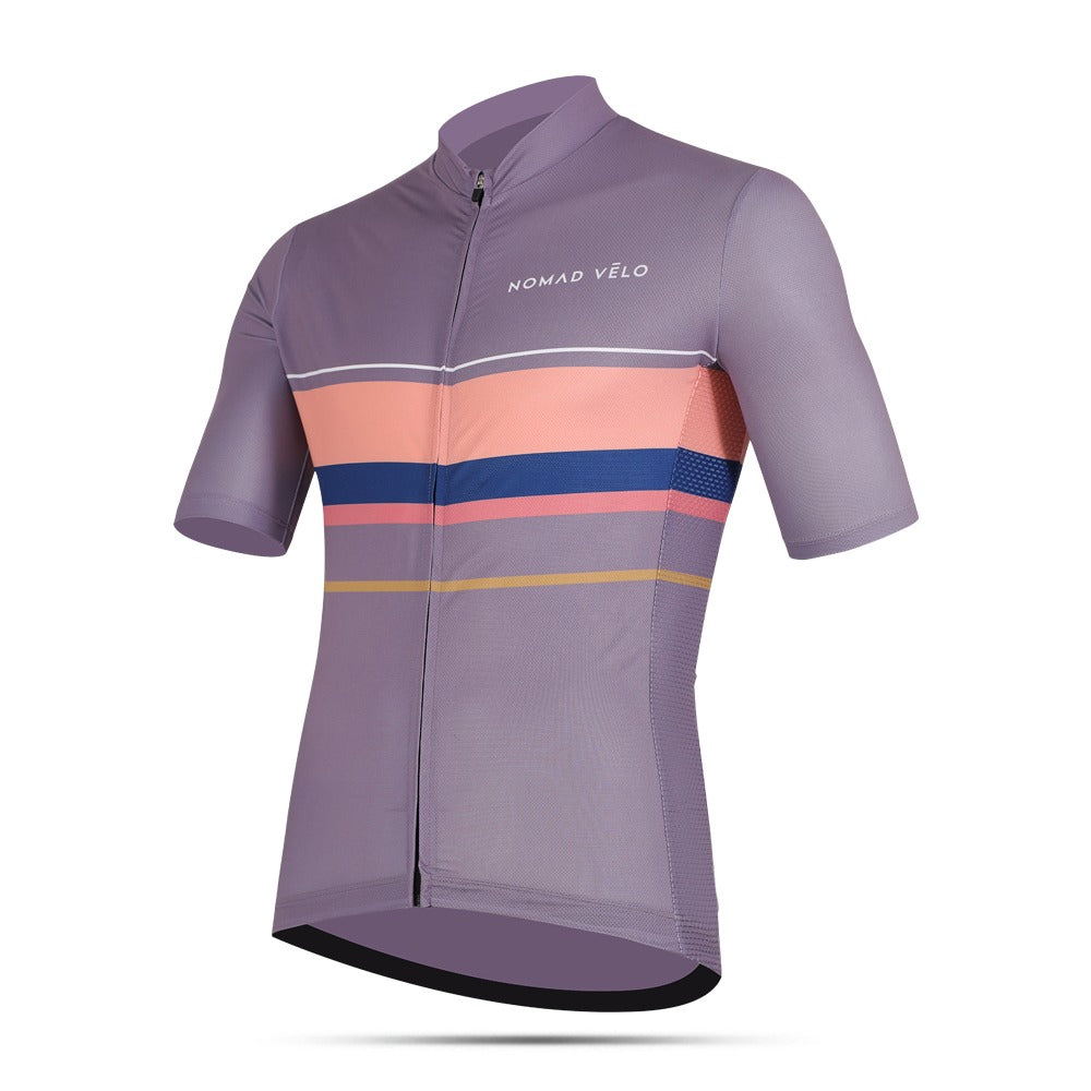 Cycling Purple Classic Jersey – Short Sleeve Aero Fit Timeless Design Road | Nomad Vélo