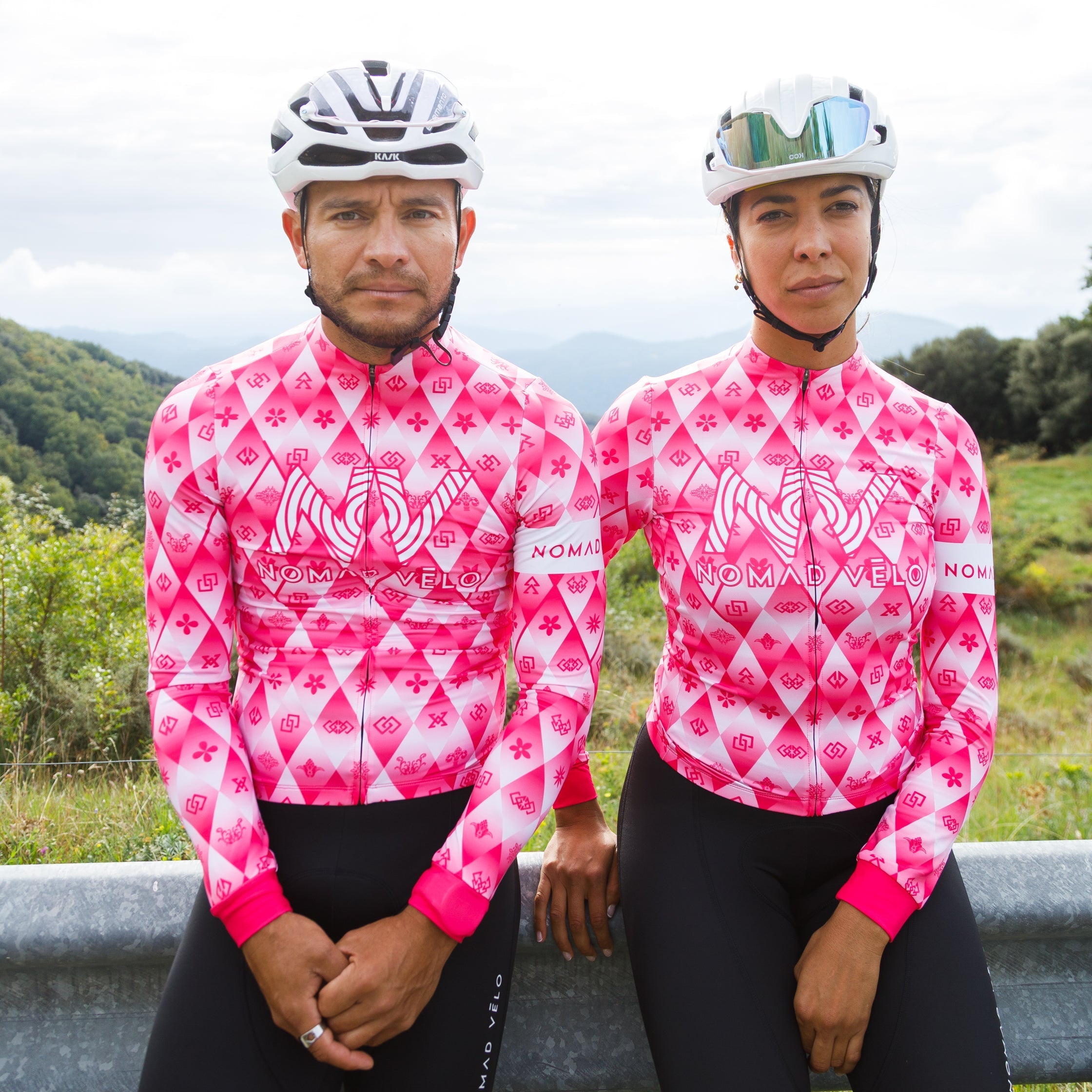 Cycling Royal Pink Jersey – Long Sleeve Pro Fit High Performance | Nomad Vélo