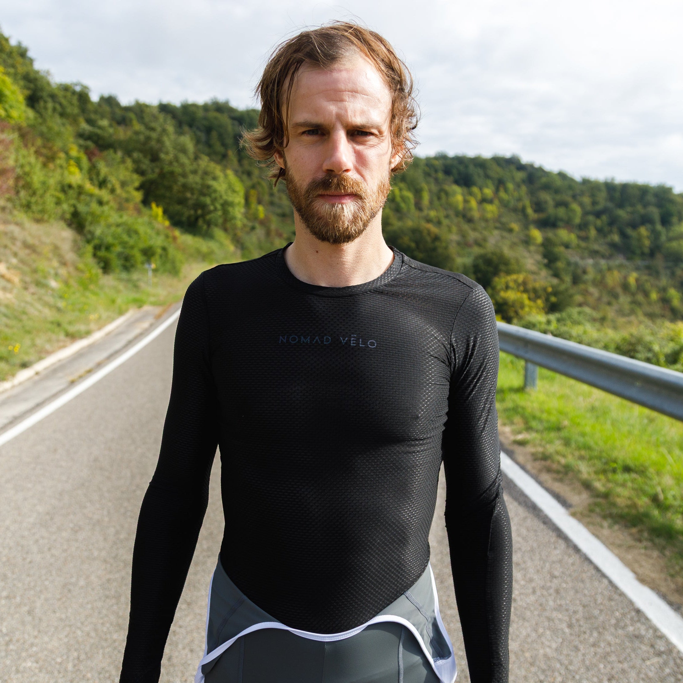 Cycling Black Base Layer – Long Sleeve Breathable Underwear | Nomad Vélo