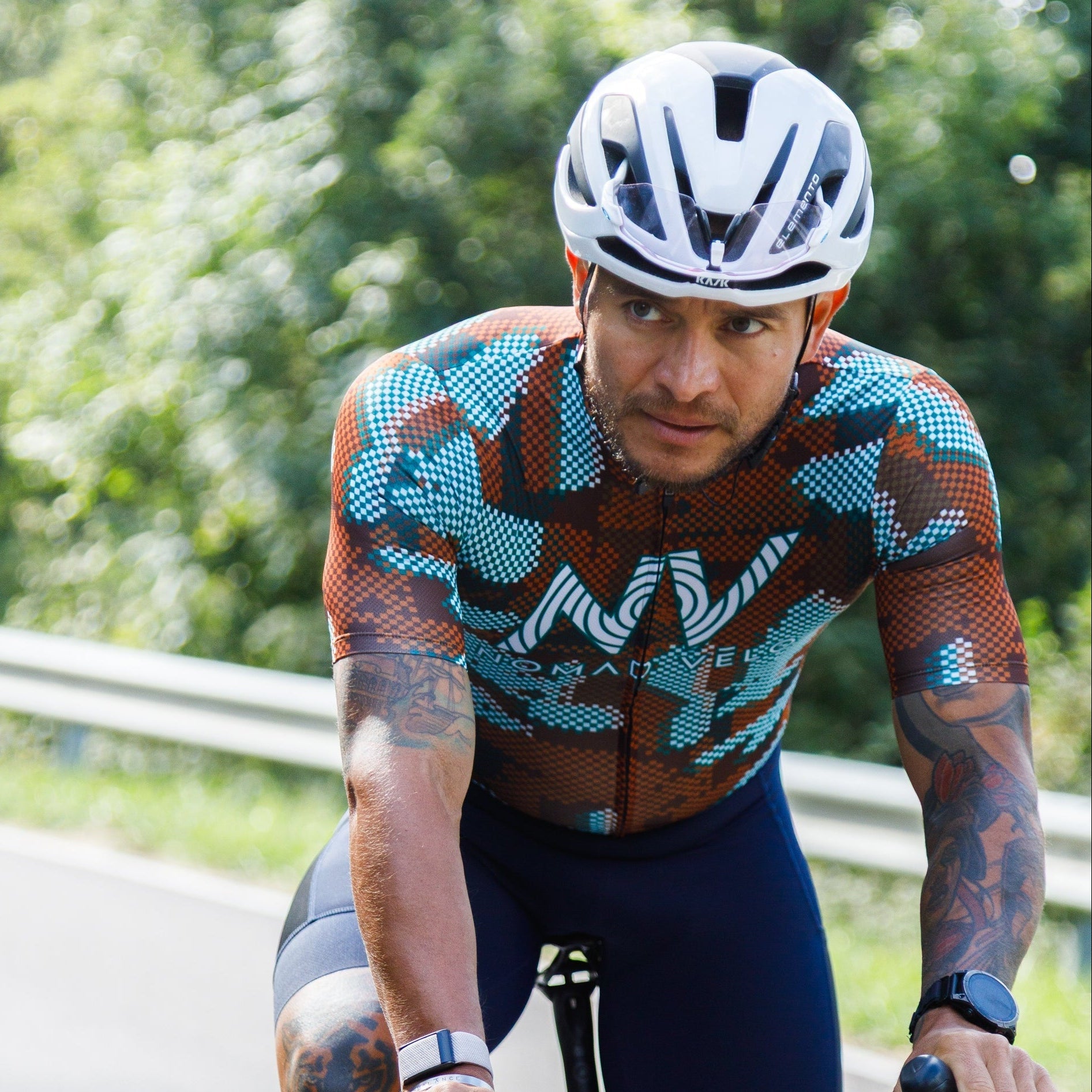 Cycling Red Pro Jersey – Short Sleeve Race Slim Fit Techwave Aero Pattern | Nomad Vélo