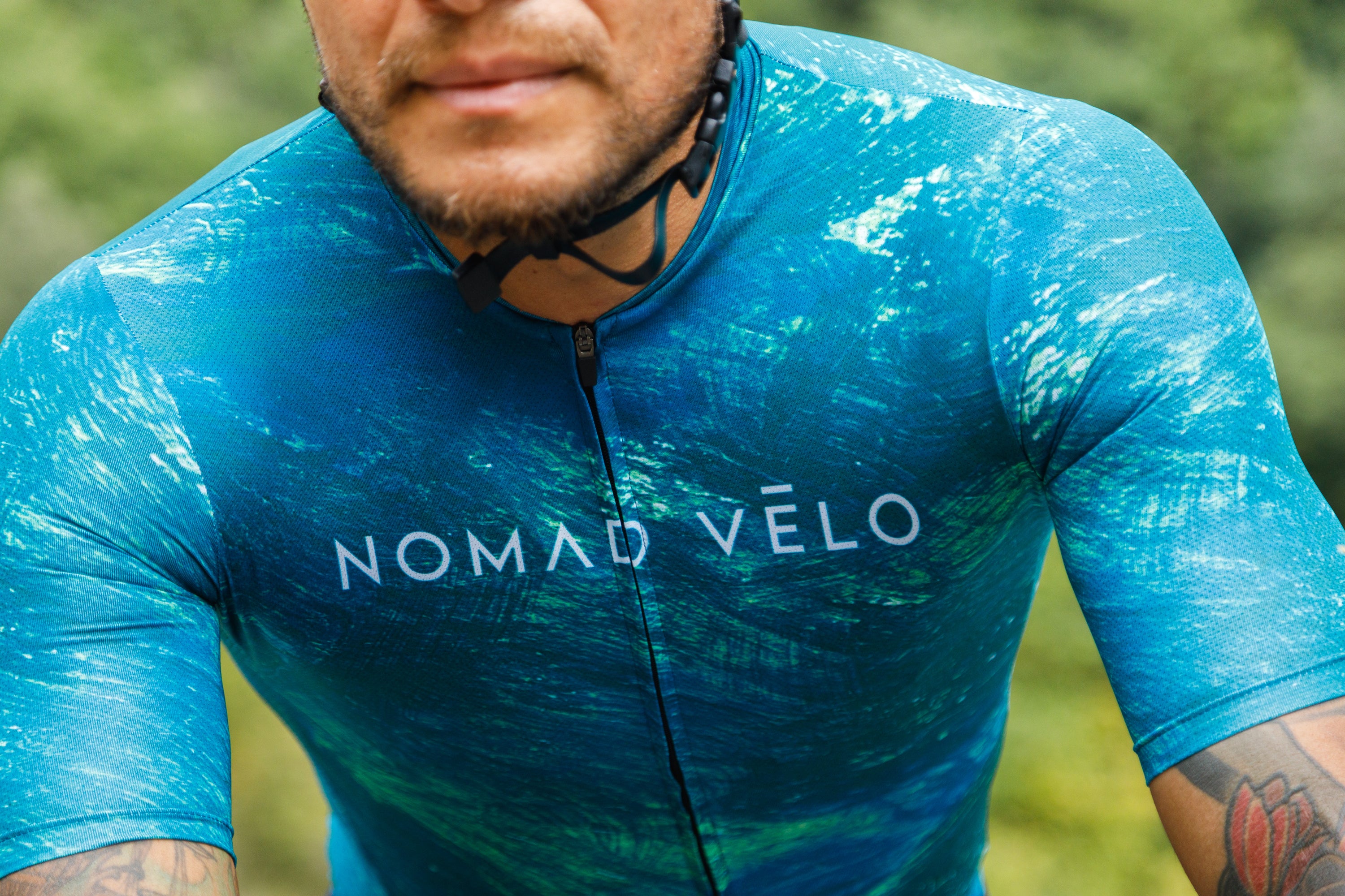 Cycling Turquoise Pacific Jersey – Short Sleeve Aero Fit for Long Climbs | Nomad Vélo