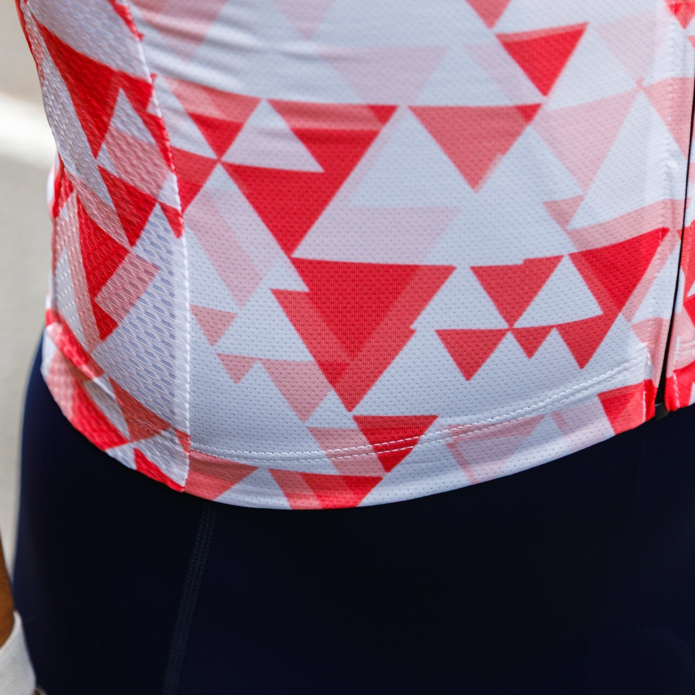 Cycling Red Geometric Jersey – Race Slim Fit Aero Fast Rides | Nomad Vélo