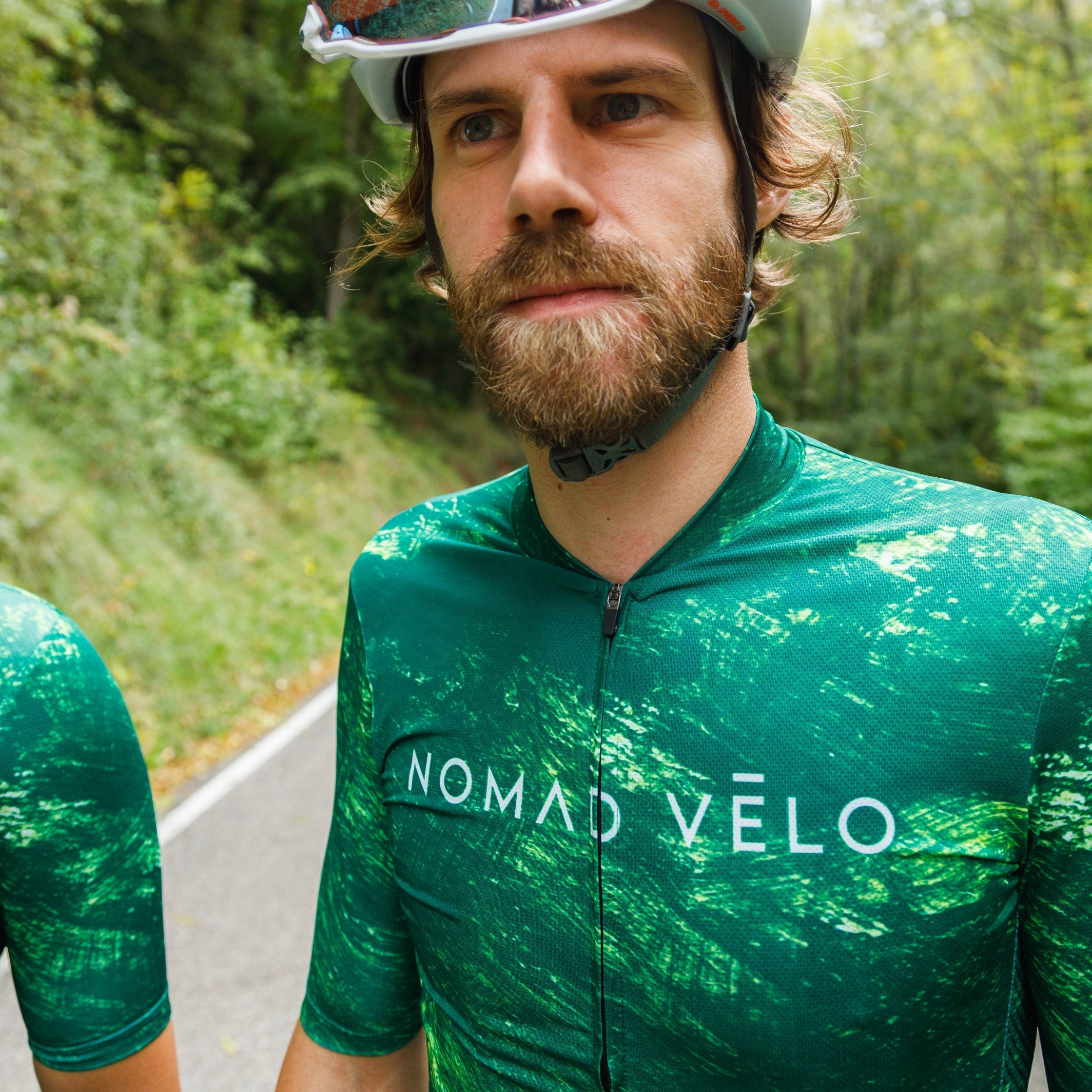 Cycling Green Pacific Jersey – Short Sleeve Race Slim Fit Aero Pattern | Nomad Vélo