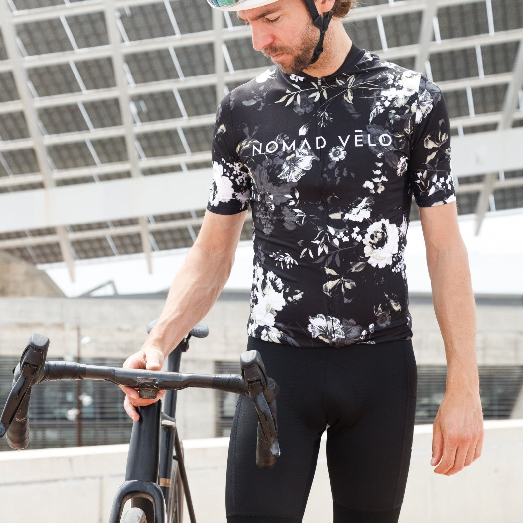 Cycling Dark Spring Jersey – Short Sleeve Aero Fit Training Performance | Nomad Vélo