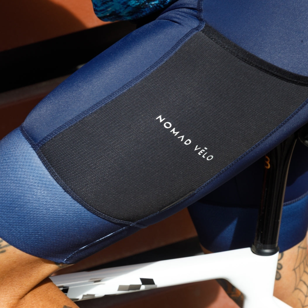 Cycling Navy Blue Bib Shorts – Padded Race-Ready Performance Chamois | Nomad Vélo