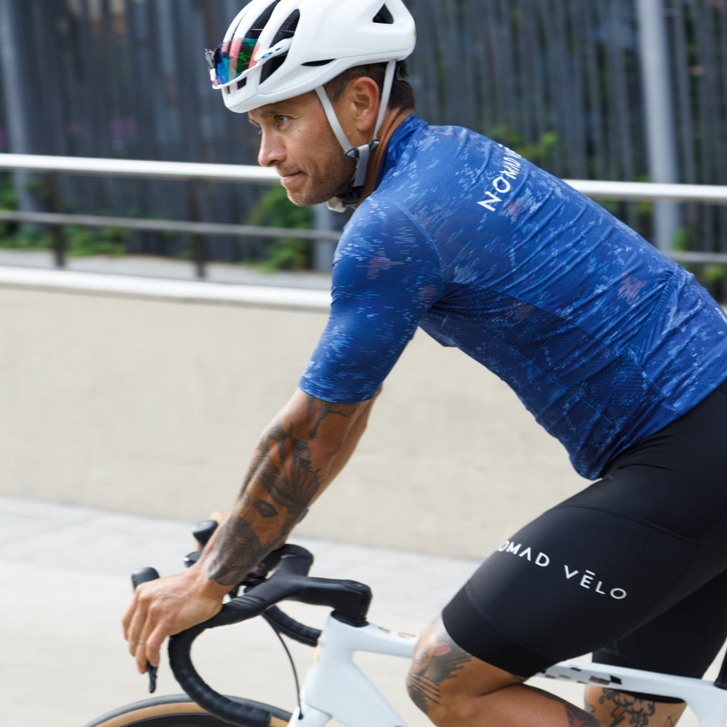 Cycling Ocean Blue Jersey – Short Sleeve Aero Fit Summer Road Performance | Nomad Vélo
