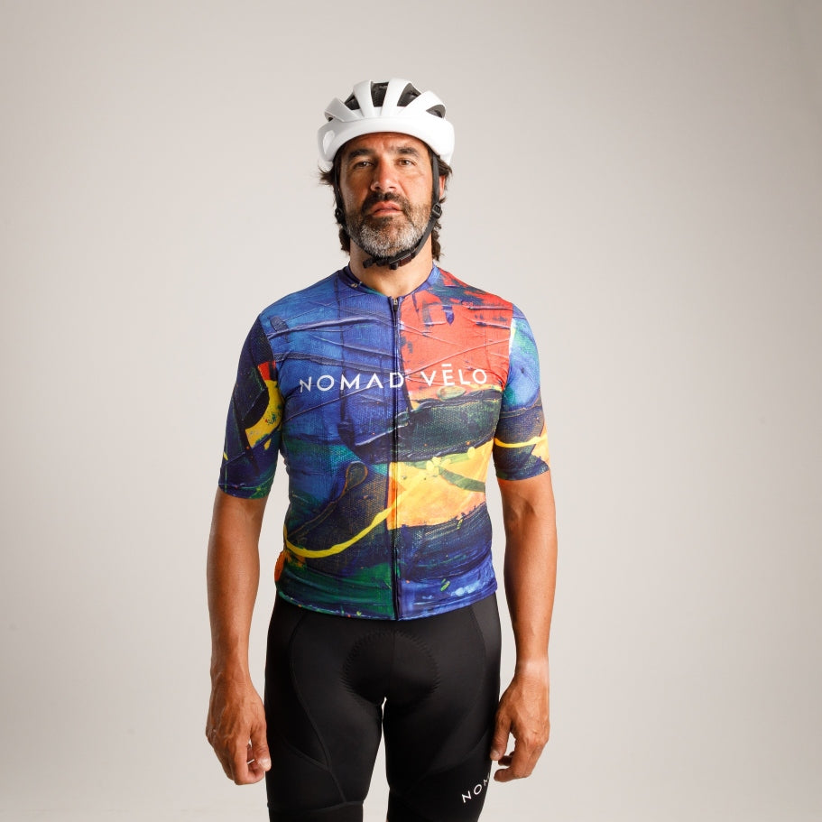 Cycling Artist Jersey – Short Sleeve Race Slim Fit Artistic Colorful Print | Nomad Vélo