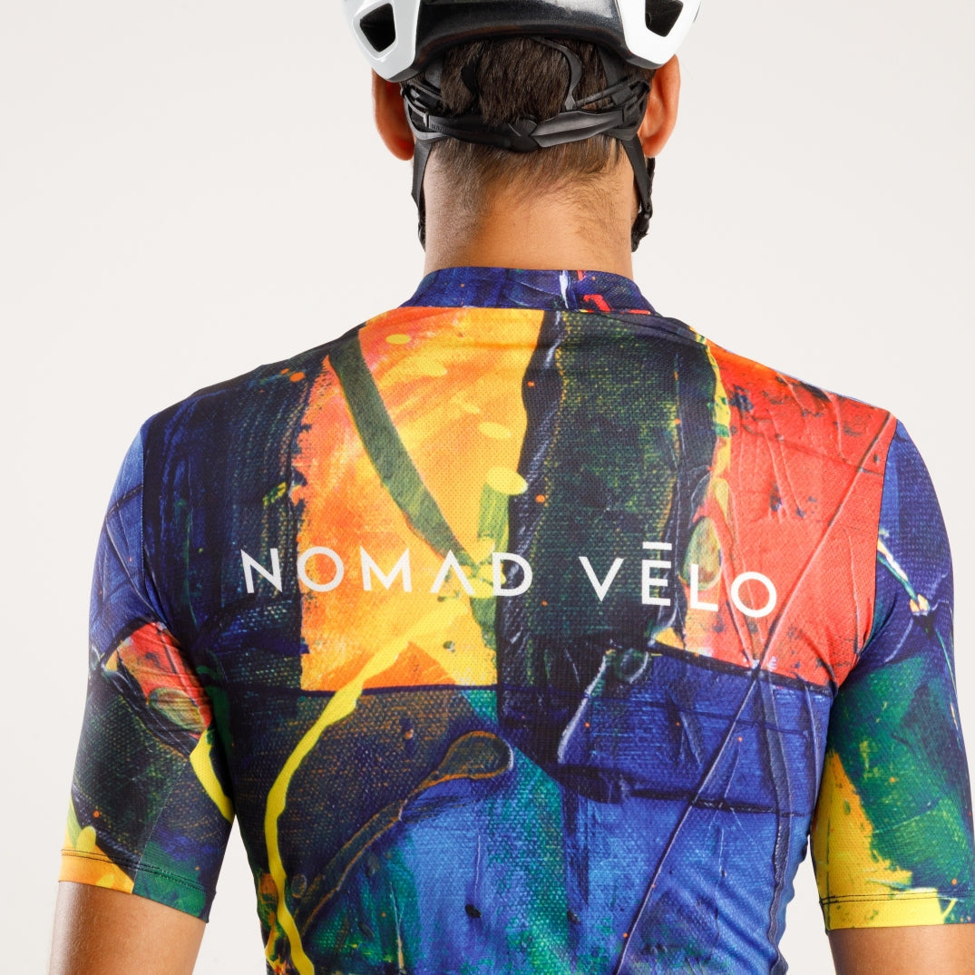 Cycling Artist Jersey – Short Sleeve Race Slim Fit Artistic Colorful Print | Nomad Vélo