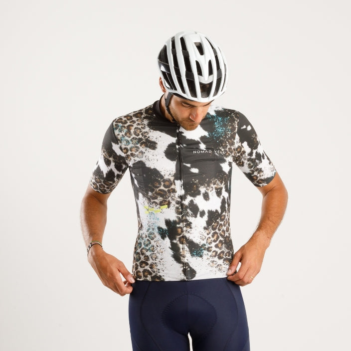 Cycling Animal Print Jersey – Short Sleeve Aero Fit Bold Pattern Design | Nomad Vélo