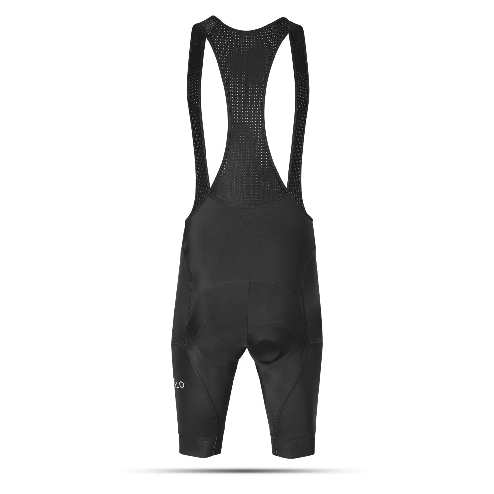 Cycling Black Bib Shorts – Padded All-Day Comfort Performance Chamois | Nomad Vélo