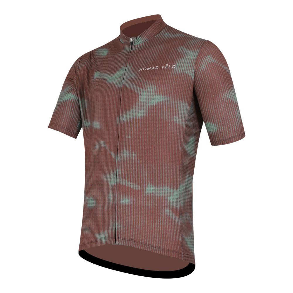Cycling Volcano Jersey – Short Sleeve Race Fit Lava-Inspired Design | Nomad Vélo