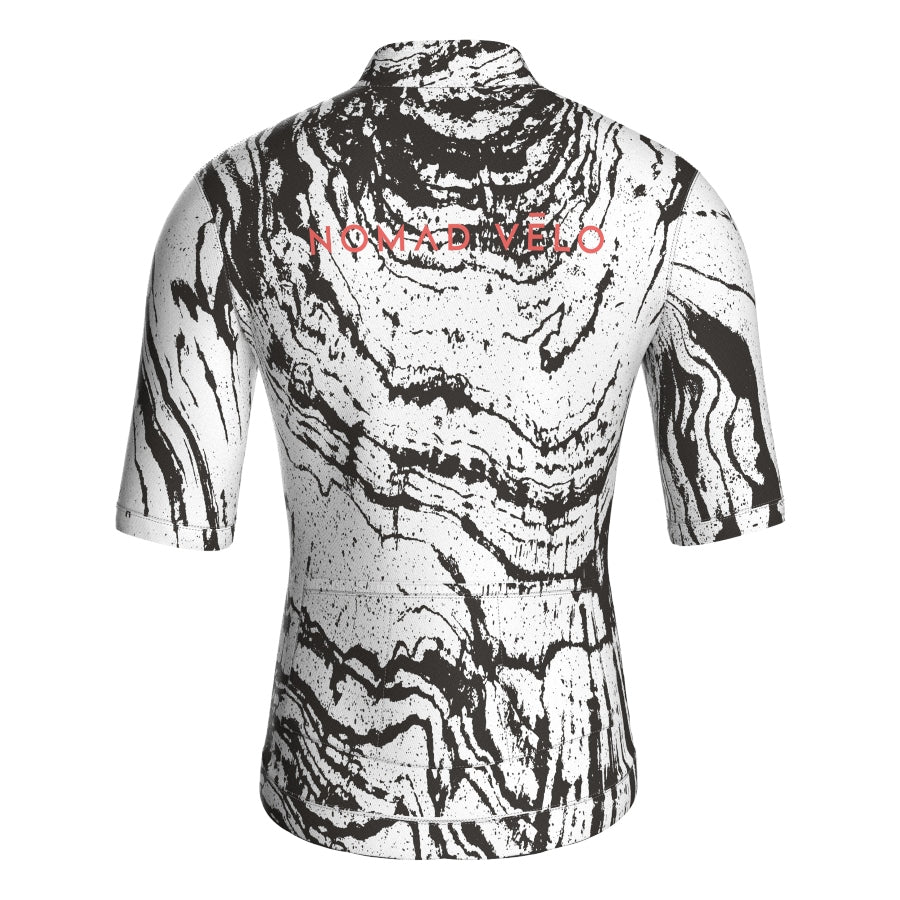 Cycling Strata Short Sleeve Jersey – Aero Fit Black Sleek Design Summer | Nomad Vélo